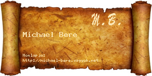 Michael Bere névjegykártya